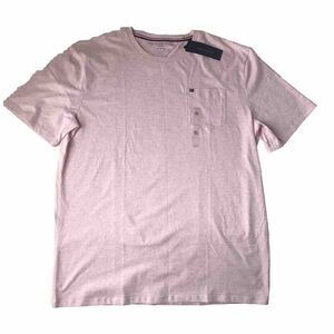 Tommy Hilfiger Men's Short Sleeve Pocket Crewneck Casual T-Shirt Heather Pink XL